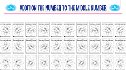 Children math vector worksheets for classroom