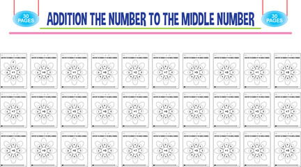 Children math vector worksheets for classroom