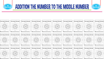 Children math vector worksheets for classroom