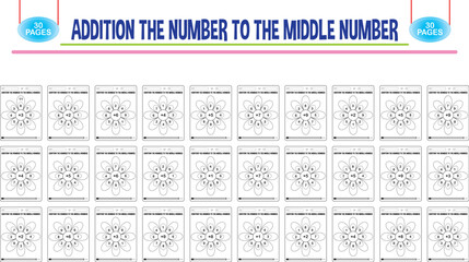 Children math vector worksheets for classroom