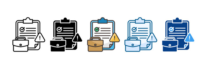 Investment Risk Icon Set Multiple Style Collection