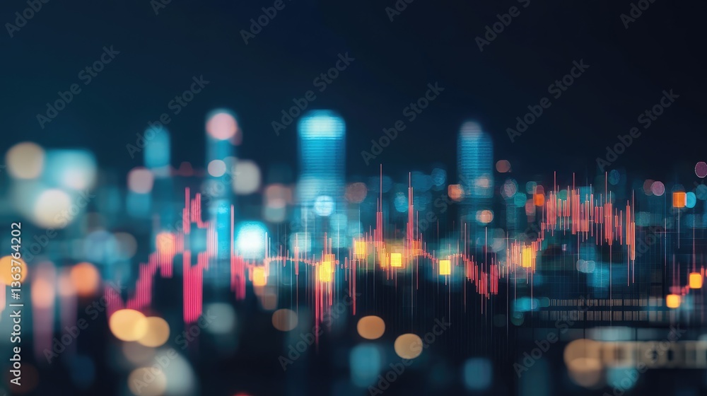 Poster neural network financial forecasting tool analyzing market trends and generating investment predicti