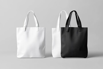 Blank tote bags, monochrome