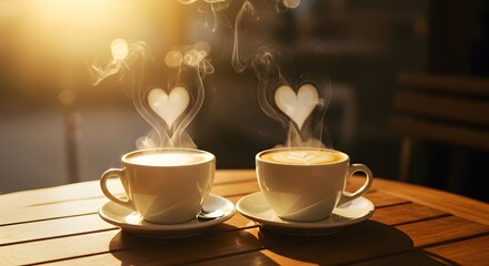 Fototapeta premium Heart-Shaped Latte Art