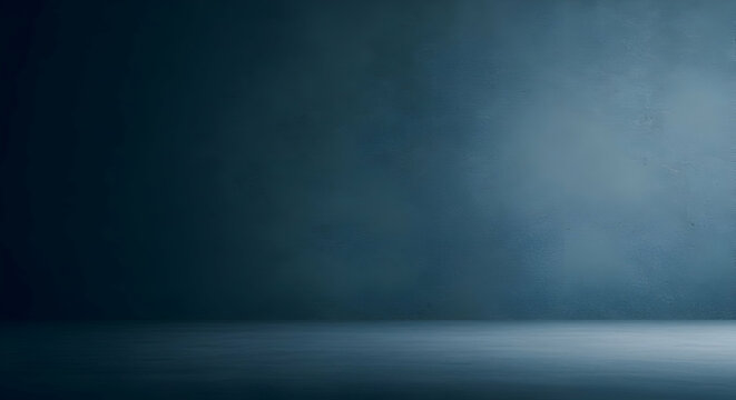 Fototapeta Dark Blue Concrete Studio Background
