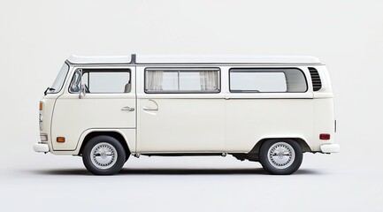 Vintage camper van, side profile