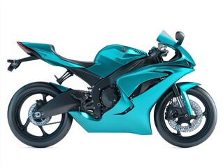 Fototapeta premium Sport Motorcycle Blue Color