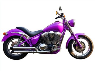 Vibrant Purple Motorcycle Ride