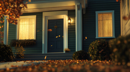 A house from the 1940s is dark green with terracotta in Glenmont.