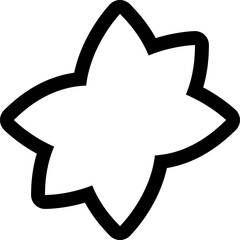 Star geometric shapes. Element bold line style