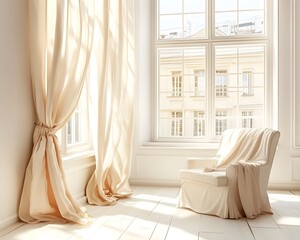 Cozy and Inviting Interior of a Bright and Modern Living Room with Comfortable Furniture and Soft Lighting