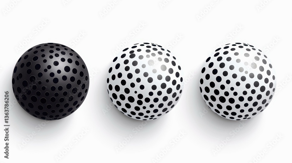 Poster explore this vector set featuring halftone dots in varied circle shapes, perfect for unique backgrou