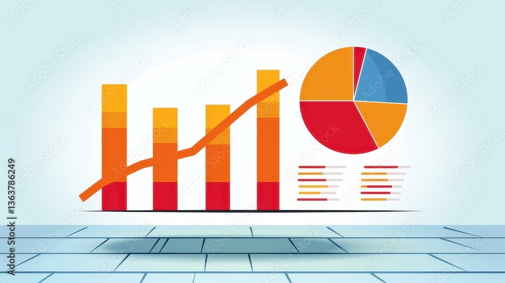 Poster a sleek infographics template for business charts, perfect for showcasing your data visually. easy t