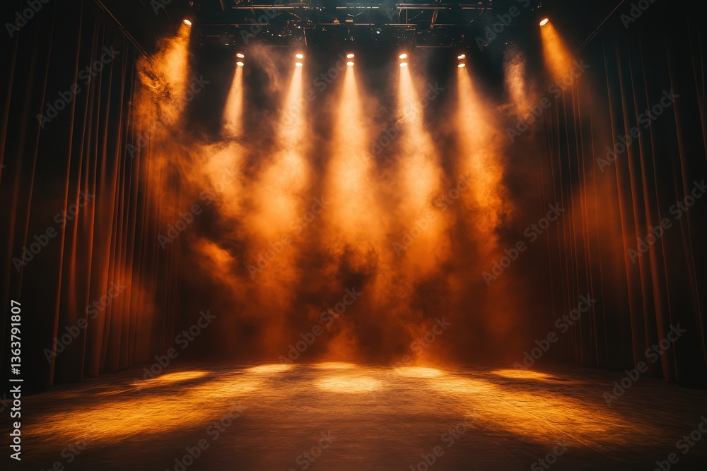 Poster experience the vibrant atmosphere of a beautifully lit stage during a performance showcasing the mag