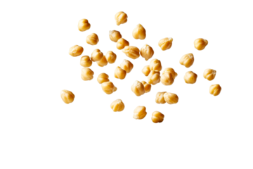Chickpeas, hummus ingredient on black, single, heap, group, cut out transparent
