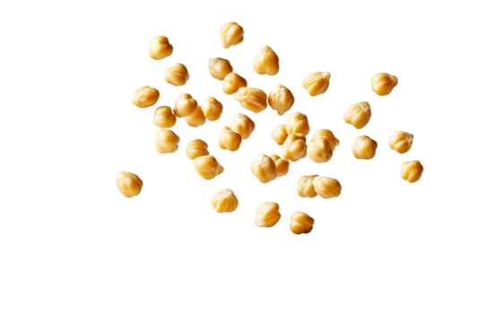 Chickpeas, hummus ingredient on black, single, heap, group, cut out transparent