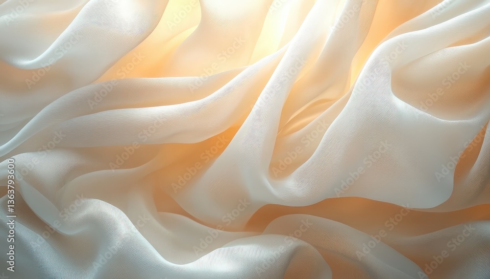 Aufkleber flowing drapery background in soft muted tones creating a serene atmosphere for elegant promotions a