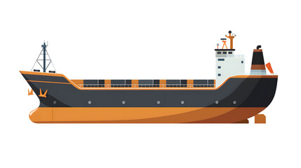 Obraz premium Large Cargo Ship with Detailed Features and Vibrant Colors for Maritime and Transportation Them