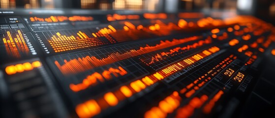 Detailed display of data analysis and trading graphs visualized
