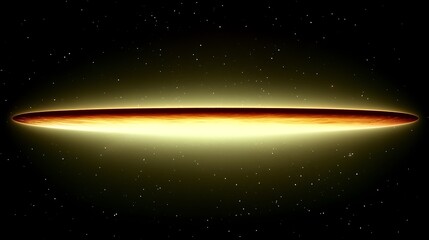 Obraz premium Glowing cosmic disc in dark space.