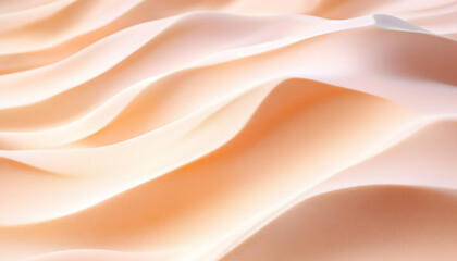 Fototapeta premium Soft, peach-toned waves of creamy texture