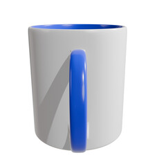 blue mug isolated on transparent background