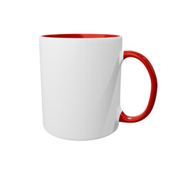 red mug isolated on transparent background