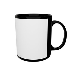 black mug with white stripe