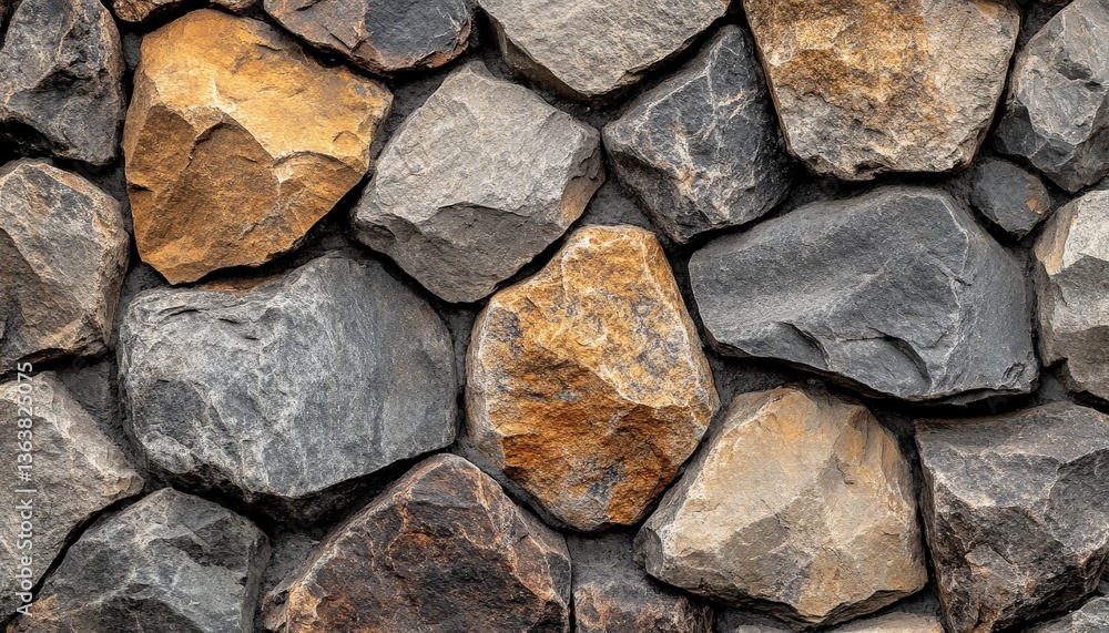 Poster detailed rock texture background featuring varying shades of gray and brown for natural design eleme