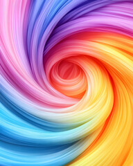Obraz premium Vibrant rainbow swirl, abstract colorful vortex