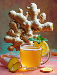ginger tea and lemon