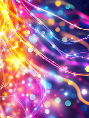 Vibrant, swirling light streaks and bokeh