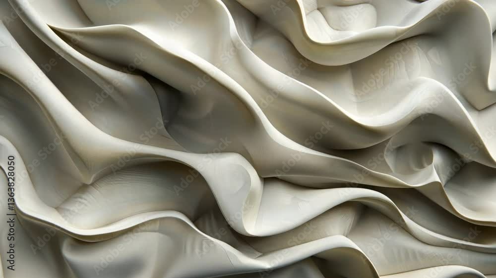 Poster elegant and smooth fabric with soft, flowing texture showcases beautiful folds and creases, creating