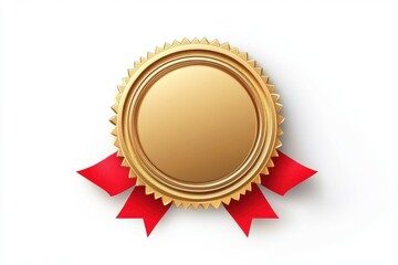 Award badge isolated on a white background symbolizing recognition and excellence