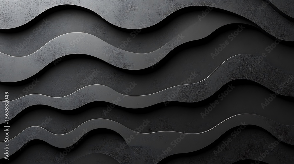 Aufkleber abstract dark wavy texture background design with random pattern