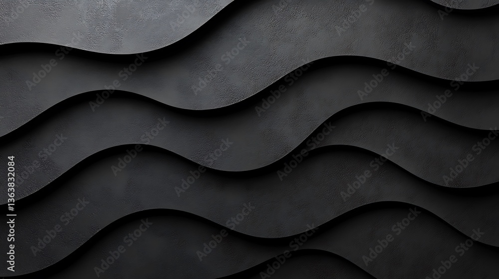 Aufkleber abstract dark wavy texture background design with random pattern