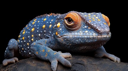 Fototapeta premium Close-up of a colorful chameleon (1)