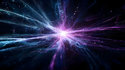 Obraz premium Abstract Digital Particle Explosion Background
