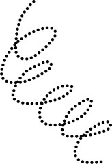 Spiral dotted lines symbol. Design element