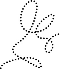 Spiral dotted lines symbol. Design element