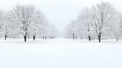 Obraz premium Snowy Winter Forest Landscape