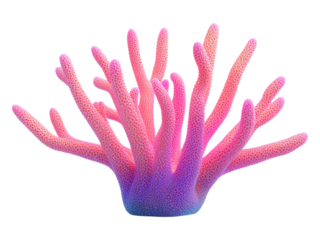 Vibrant Coral Reef Structure in Bright Colors