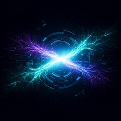 Obraz premium Abstract Tech Background with Futuristic Interface and Digital Elements