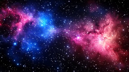 Cosmic Nebula with Pink and Blue Hues.