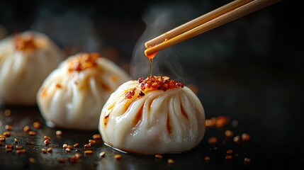 Delicious Spicy Xiao Long Bao Dumplings