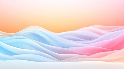 Pastel Waves: A Dreamlike Abstract Landscape