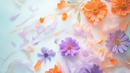Obraz premium NatureFlorals Dreamy Floral View Pastel Lavender Petals