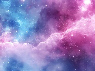 Naklejka premium Cosmic Nebulae Galaxy View