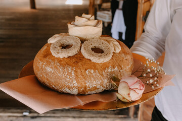 Loaf of Bread – Traditional Polish Wedding Welcome with Decorated Bread and Salt