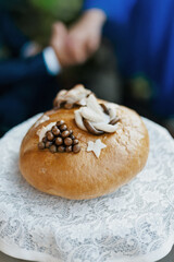 Loaf of Bread – Traditional Polish Wedding Welcome with Decorated Bread and Salt